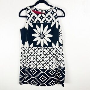 DESIGUAL By Christian Lacroix Black White Floral Side Pockets Lined Dress 12